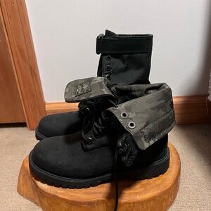 Black Camouflage Men's Boots